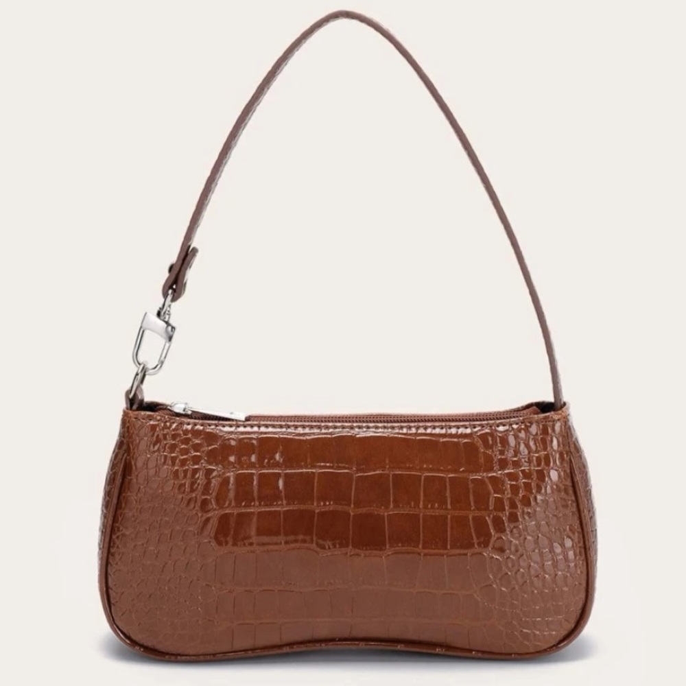 brown baguette bag